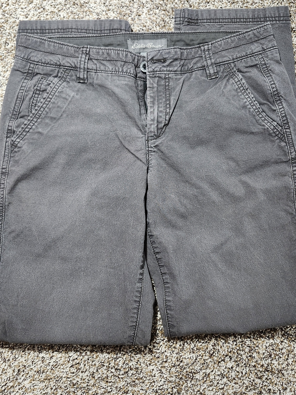 Eddie Bauer Straight Leg Pants in Charcoal Gray